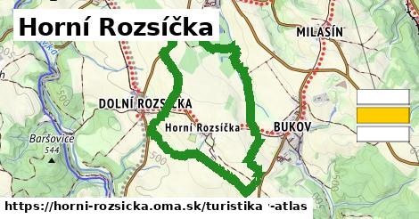 Horní Rozsíčka Turistické trasy  