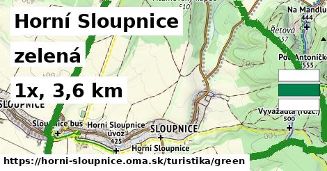 Horní Sloupnice Turistické trasy zelená 