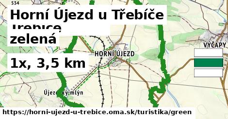 Horní Újezd u Třebíče Turistické trasy zelená 