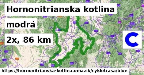 Hornonitrianska kotlina Cyklotrasy modrá 