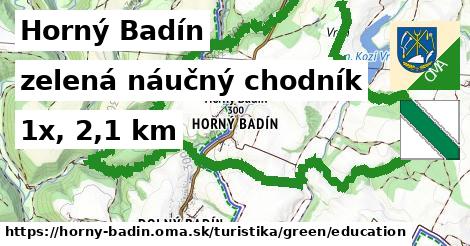 Horný Badín Turistické trasy zelená náučný chodník