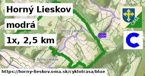 Horný Lieskov Cyklotrasy modrá 