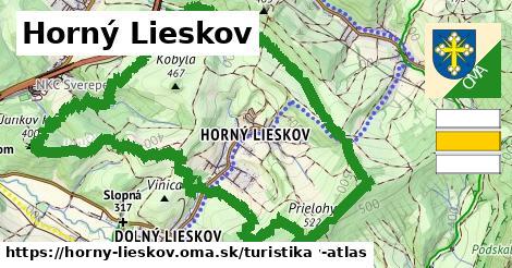 Horný Lieskov Turistické trasy  