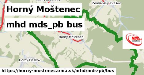 Horný Moštenec Doprava mds-pb bus