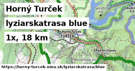 Horný Turček Lyžiarske trasy modrá 