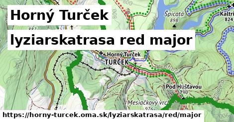 Horný Turček Lyžiarske trasy červená hlavná