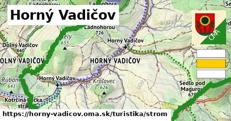 Horný Vadičov Turistické trasy strom 