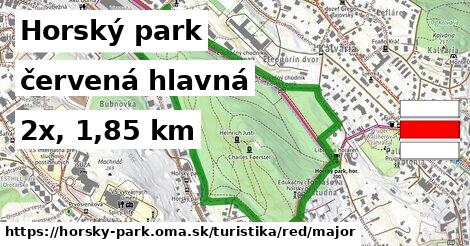 Horský park Turistické trasy červená hlavná