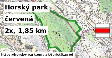 Horský park Turistické trasy červená 