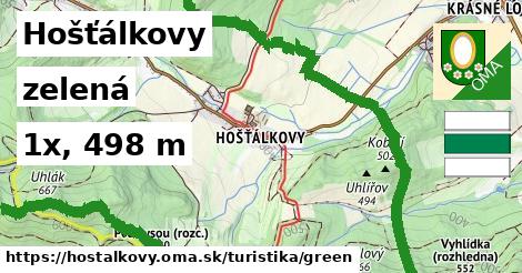 Hošťálkovy Turistické trasy zelená 