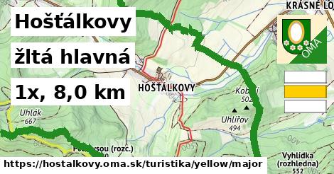 Hošťálkovy Turistické trasy žltá hlavná