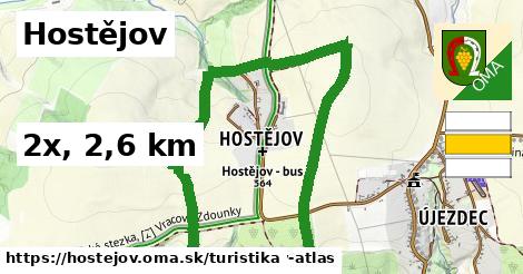 Hostějov Turistické trasy  