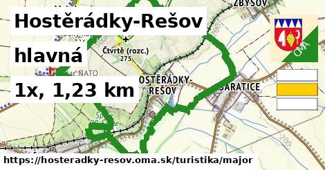 Hostěrádky-Rešov Turistické trasy hlavná 