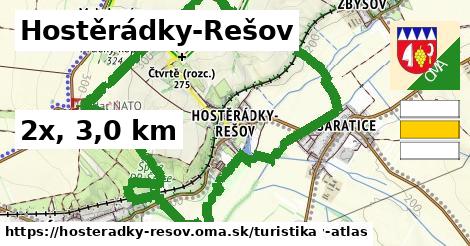 Hostěrádky-Rešov Turistické trasy  