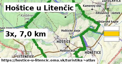 Hoštice u Litenčic Turistické trasy  