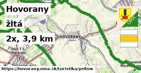 Hovorany Turistické trasy žltá 