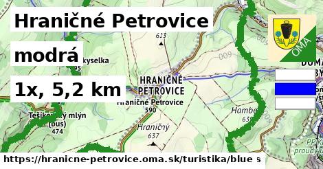 Hraničné Petrovice Turistické trasy modrá 
