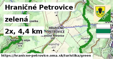 Hraničné Petrovice Turistické trasy zelená 