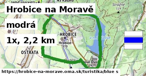 Hrobice na Moravě Turistické trasy modrá 