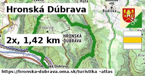 Hronská Dúbrava Turistické trasy  