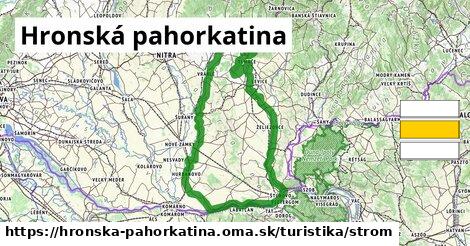 Hronská pahorkatina Turistické trasy strom 