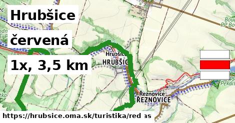 Hrubšice Turistické trasy červená 