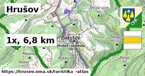 Hrušov Turistické trasy  