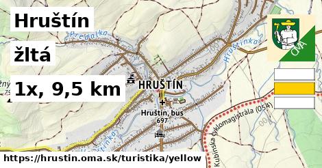 Hruštín Turistické trasy žltá 