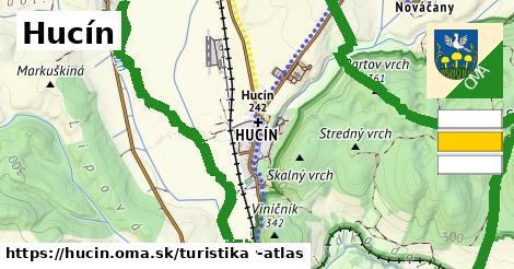 Hucín Turistické trasy  