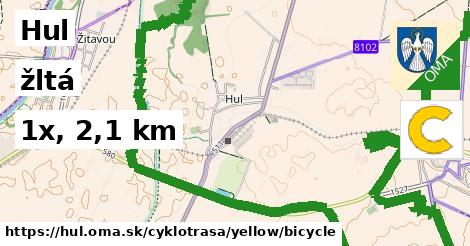 Hul Cyklotrasy žltá bicycle