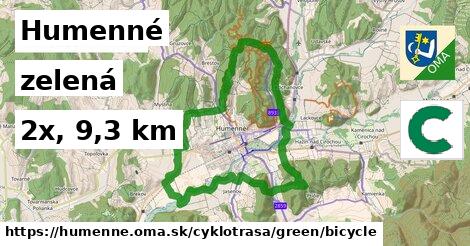 Humenné Cyklotrasy zelená bicycle