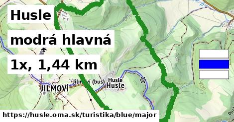 Husle Turistické trasy modrá hlavná