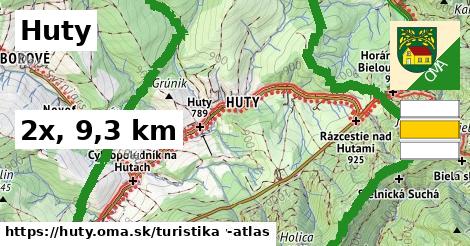 Huty Turistické trasy  