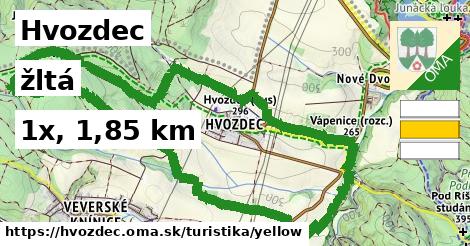 Hvozdec Turistické trasy žltá 
