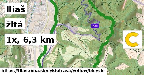 Iliaš Cyklotrasy žltá bicycle
