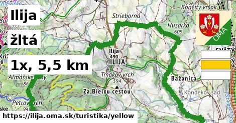 Ilija Turistické trasy žltá 