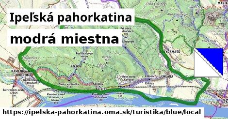 Ipeľská pahorkatina Turistické trasy modrá miestna