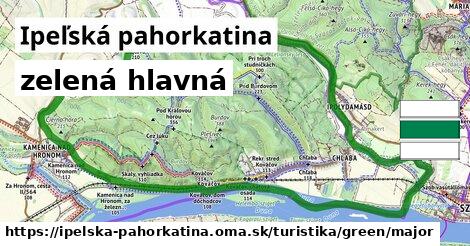 Ipeľská pahorkatina Turistické trasy zelená hlavná