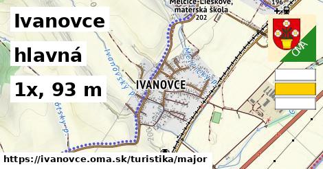 Ivanovce Turistické trasy hlavná 