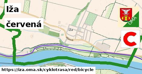 Iža Cyklotrasy červená bicycle