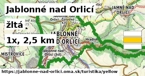 Jablonné nad Orlicí Turistické trasy žltá 