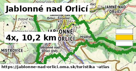 Jablonné nad Orlicí Turistické trasy  