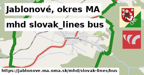 Jablonové, okres MA Doprava slovak-lines bus