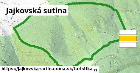Jajkovská sutina Turistické trasy  
