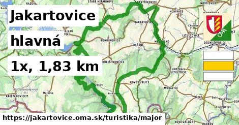 Jakartovice Turistické trasy hlavná 