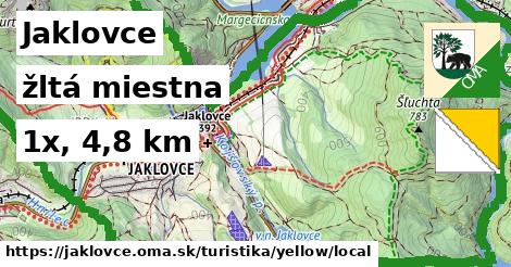 Jaklovce Turistické trasy žltá miestna