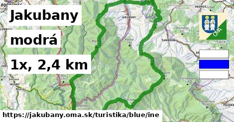 Jakubany Turistické trasy modrá iná