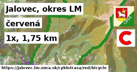Jalovec, okres LM Cyklotrasy červená bicycle