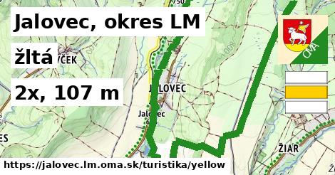 Jalovec, okres LM Turistické trasy žltá 