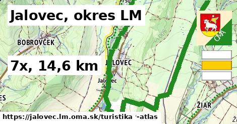 Jalovec, okres LM Turistické trasy  